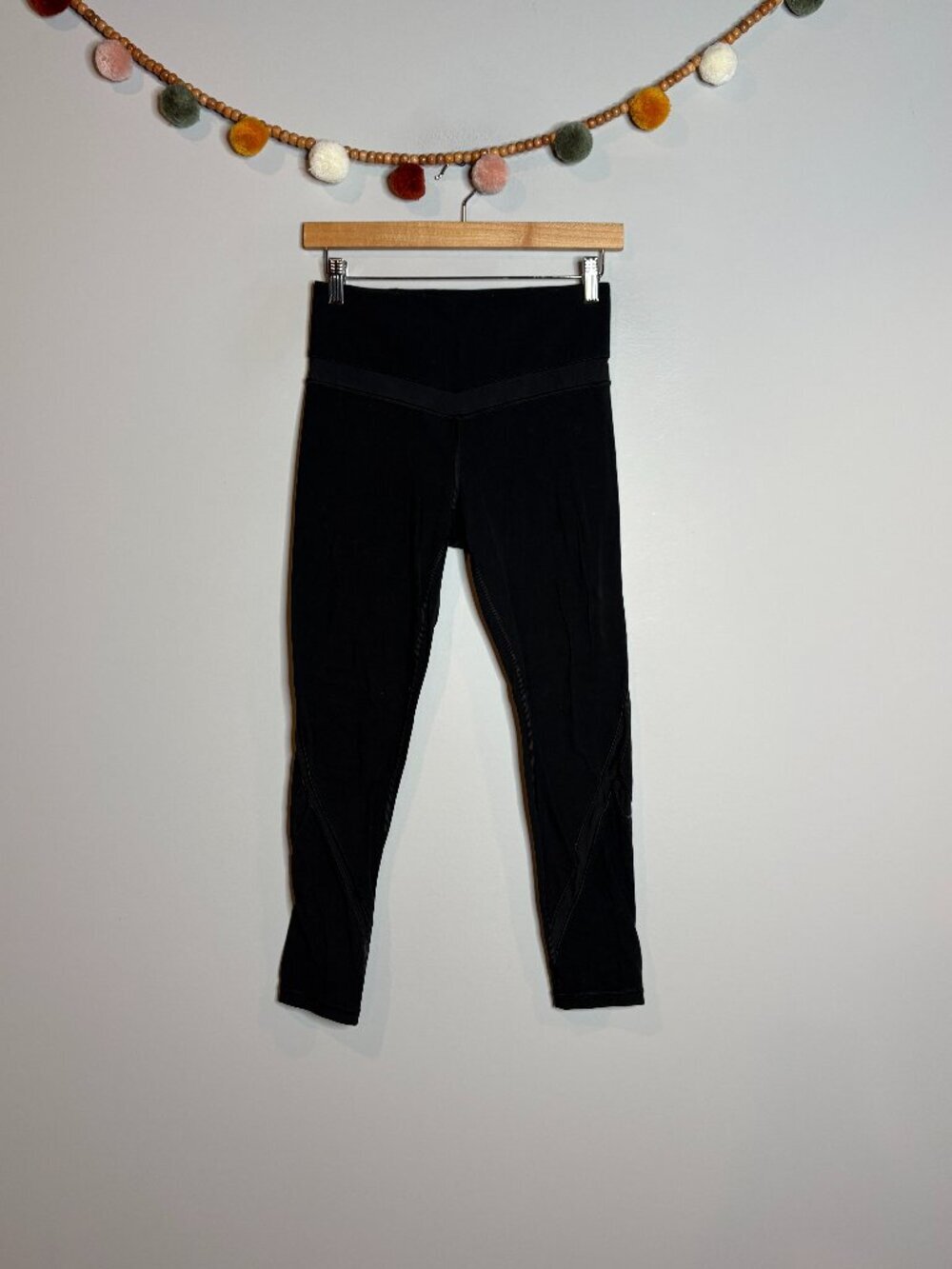 Athleta black mesh cutout Elation 7/8 tights